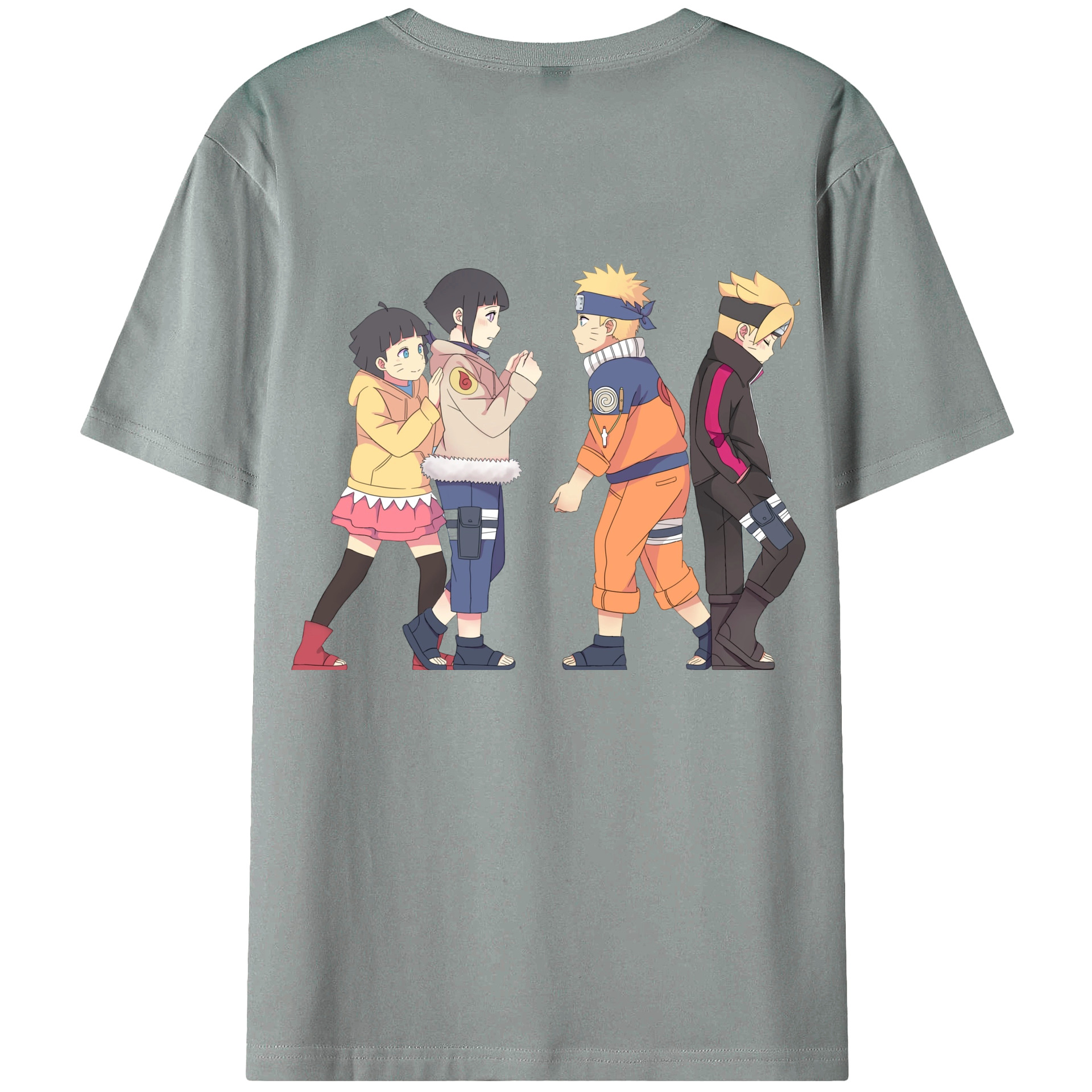 （画像用） NARUTO -ナルト- うずまき ナルト Uzumaki Naruto 綿100％ メンズ半袖Tシャツ（バックプリント） 通気性